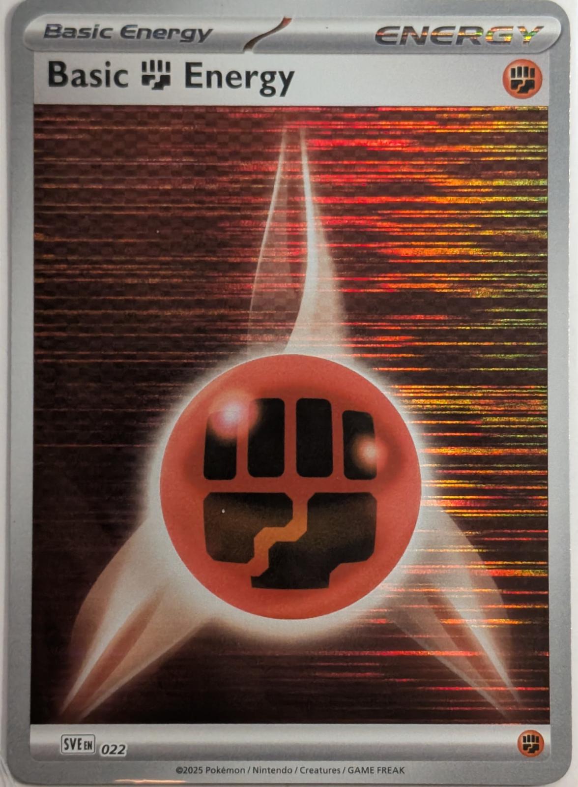 Scarlet & Violet Energy Basic Fighting Energy [Holo] Pokémon card